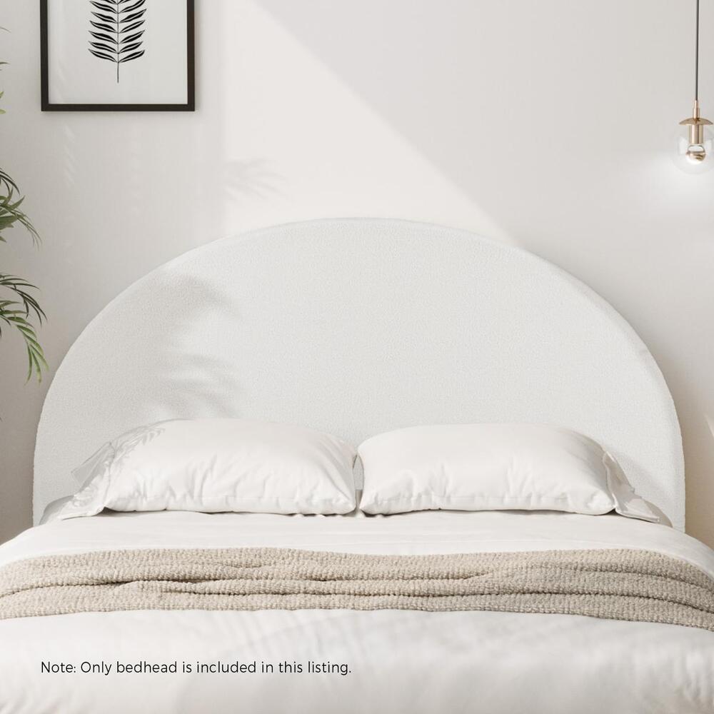 Oikiture Bed Head King Size Headboard Bedhead Boucle White-Headboards-PEROZ Accessories