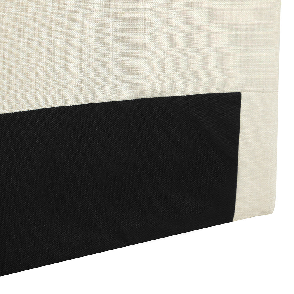 Oikiture Bed Head Queen Size Headboard Bedhead Fabric Beige-Headboards-PEROZ Accessories