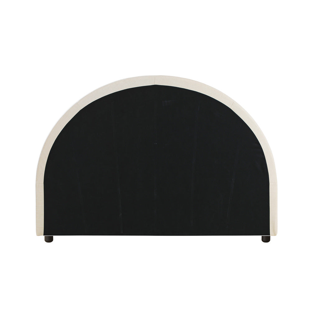 Oikiture Bed Head Single Size Headboard Bedhead Fabric Beige-Headboards-PEROZ Accessories