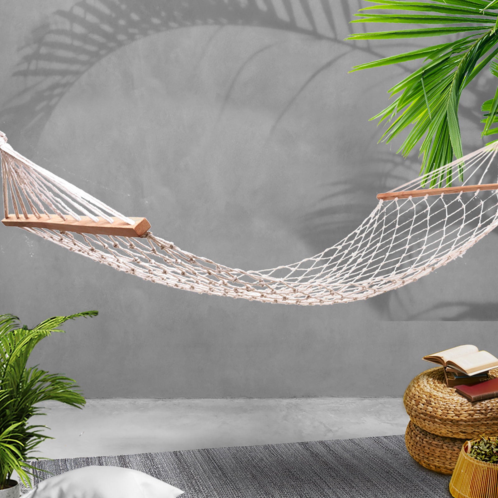 Gardeon Hammock Bed Outdoor Chair Camping Hammocks Hanging Mesh-Hammock-PEROZ Accessories