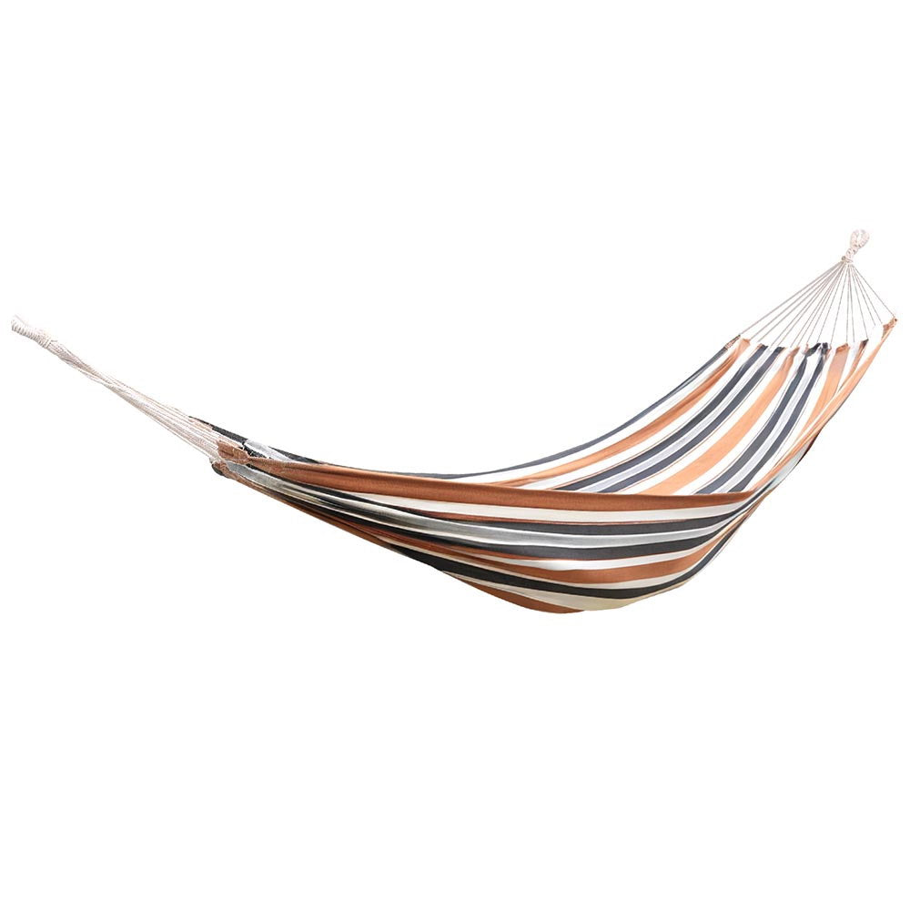 Gardeon Hammock Bed Outdoor Camping Hammocks Beige Grey-Home & Garden > Hammocks > Hammocks & Accessories-PEROZ Accessories