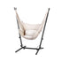 Gardeon Hammock Chair Outdoor Camping Hanging with Stand Cream-Home & Garden > Hammocks-PEROZ Accessories