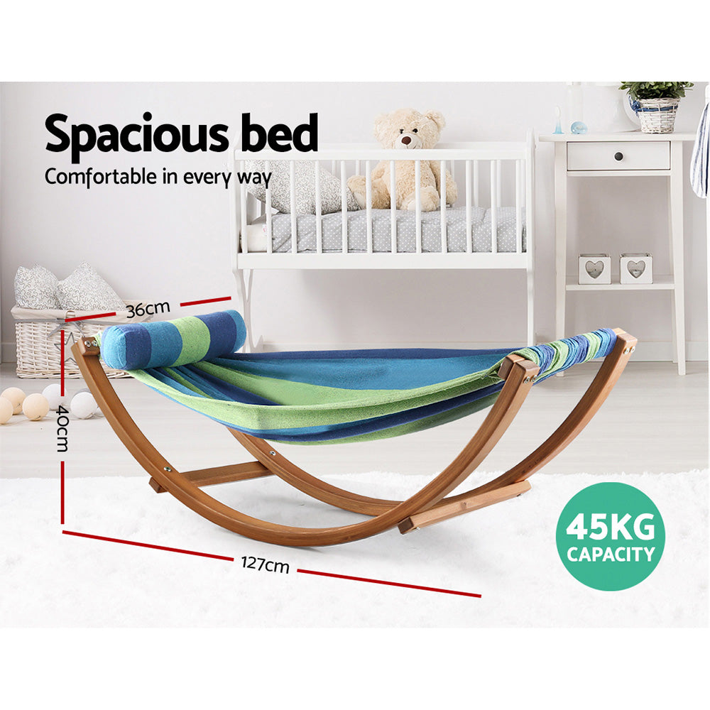 Gardeon Hammock Bed Outdoor Camping Kids Timber Hammock Rocking-Hammock-PEROZ Accessories