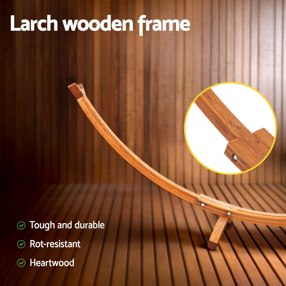 Gardeon Hammock Bed Stand Larch Wood 315cm Length-Home & Garden > Hammocks > Hammocks & Accessories-PEROZ Accessories