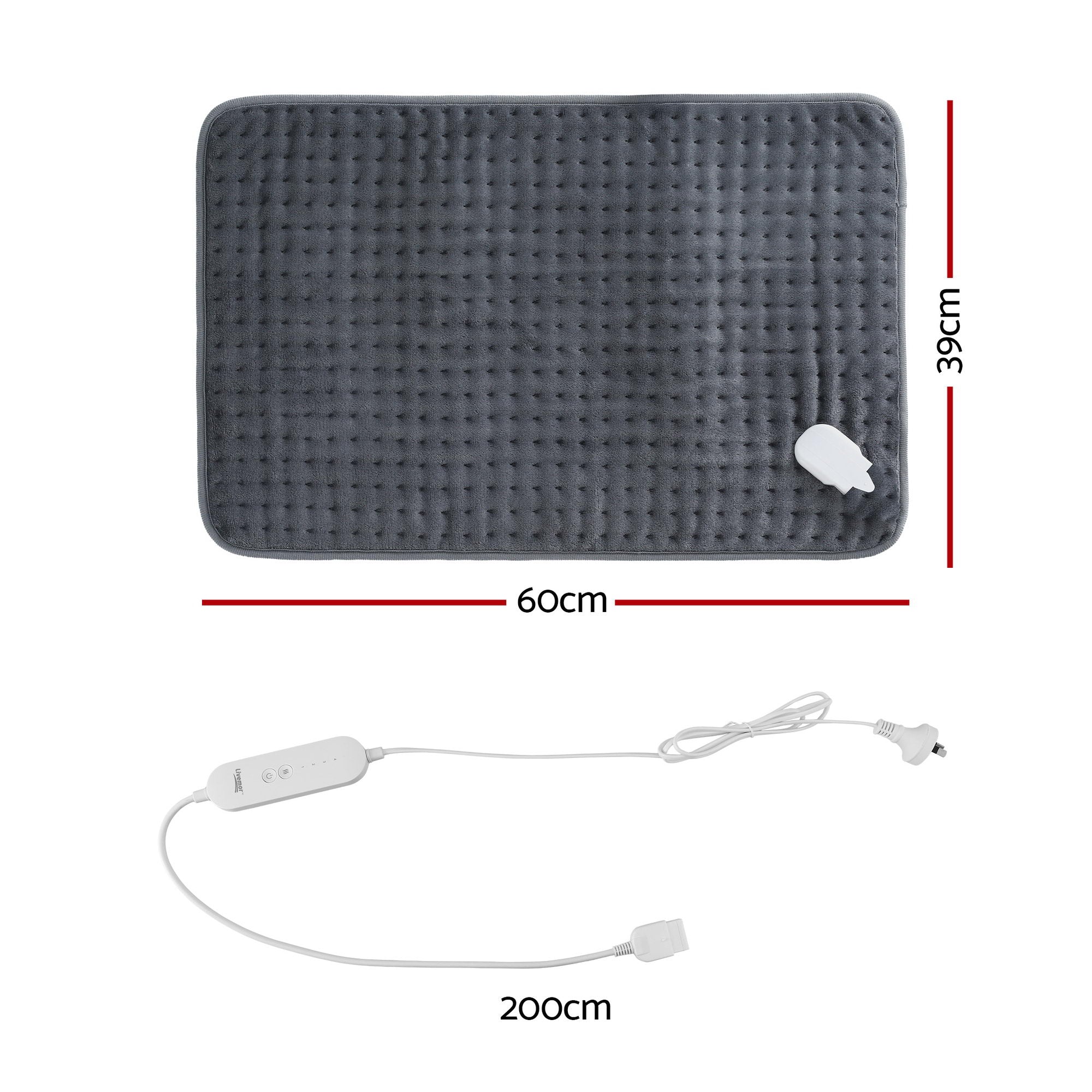Livemor Electric Heating Pad Heat Mat 60x39cm-Health & Beauty > Massage & Relaxation > Heating Pads-PEROZ Accessories
