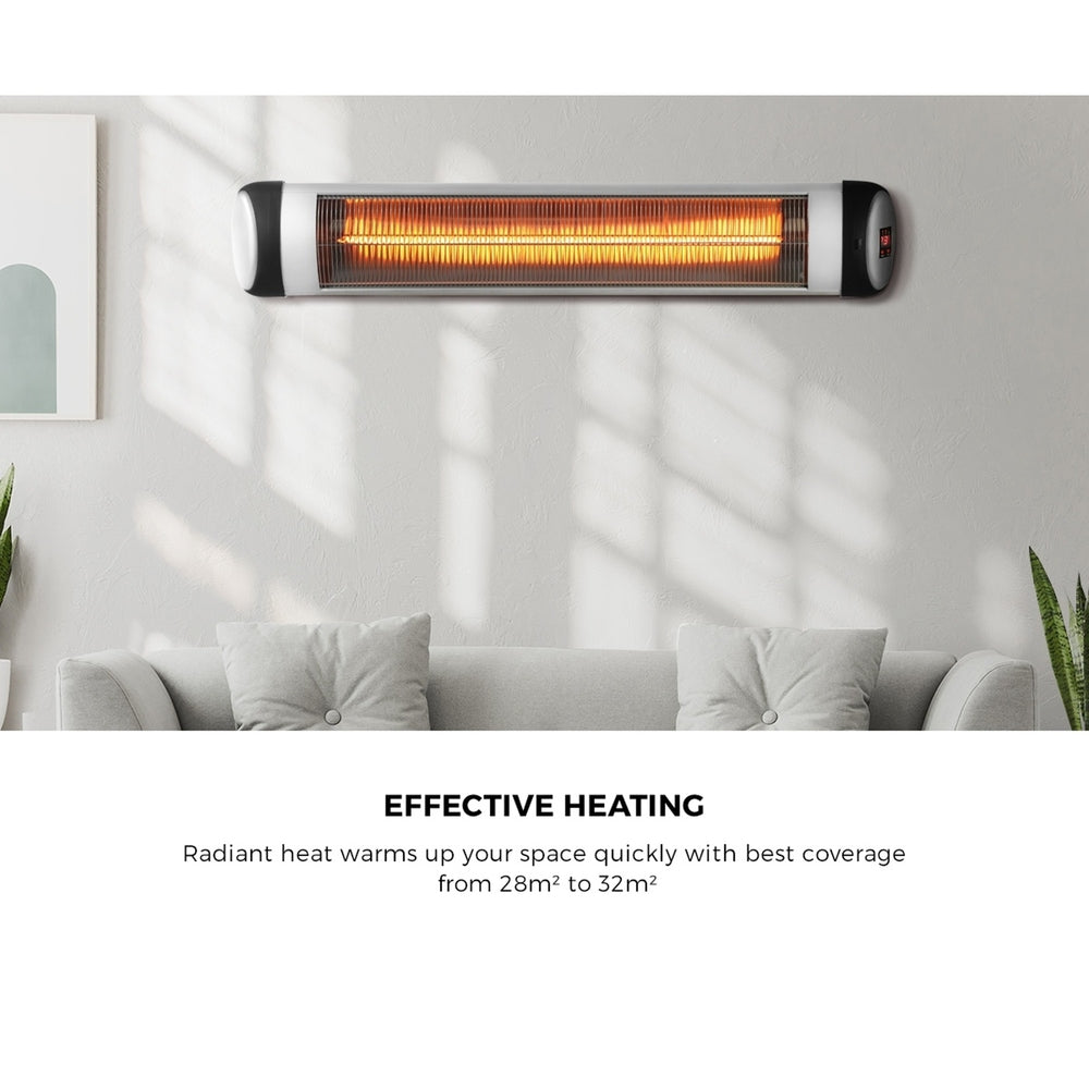 Vevare Electric Strip Infrared Heater Radiant 2x 3000W Remote-Heaters-PEROZ Accessories