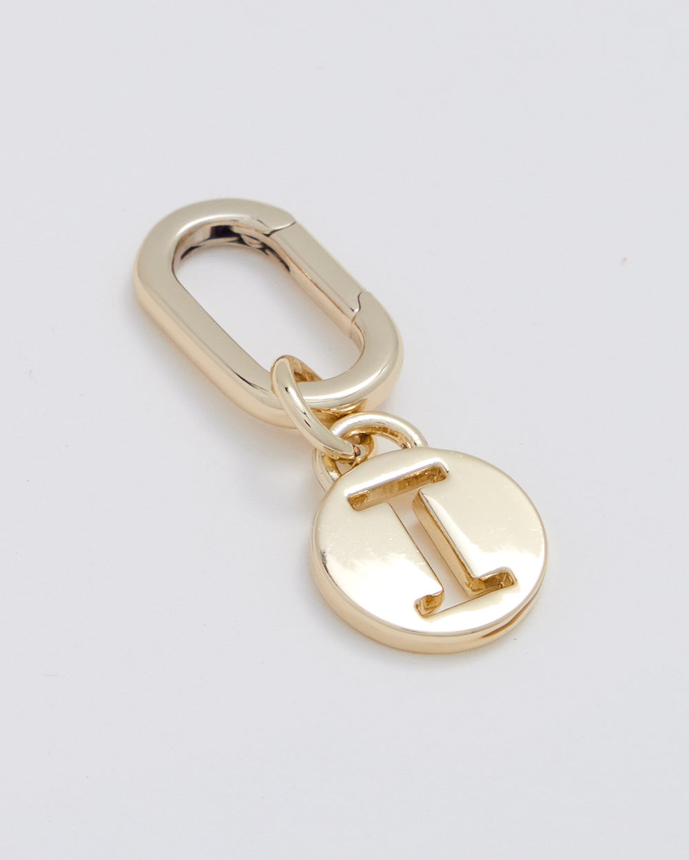 Letter I Charm With Oval Hinge Ring Clip-Accessories-PEROZ Accessories