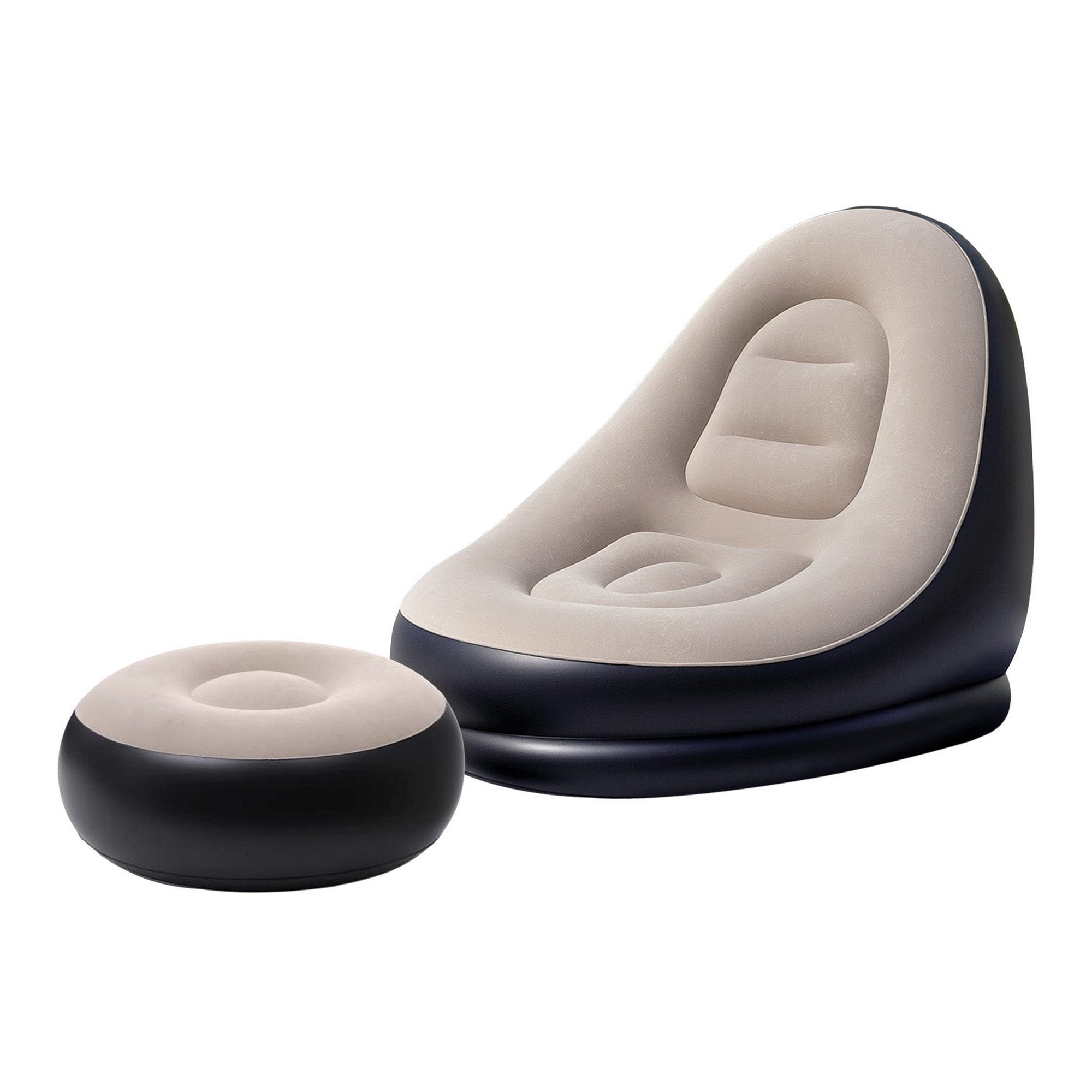 Gardeon Inflatable Chair with Ottoman Air Sofa Blow Up Air Chair for Camping with Pump-Furniture > Outdoor > Outdoor Sofas & Lounge Sets-PEROZ Accessories