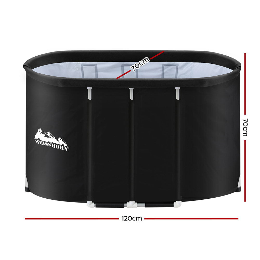 Portable Ice Bath Tub 120x70X70CM Inflatable Cold Water Folding Bathtub Spa Massage-Furniture > Bathroom > Bathtubs-PEROZ Accessories
