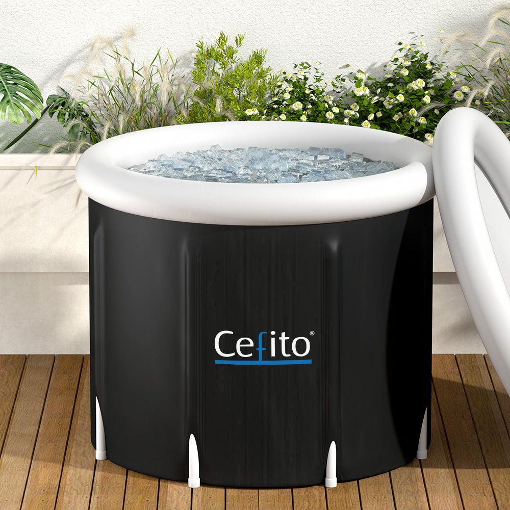 Weisshorn Portable Ice Bath Tub 70X80CM Inflatable Folding Bathtub Spa Massage-Furniture > Bathroom > Bathtubs-PEROZ Accessories