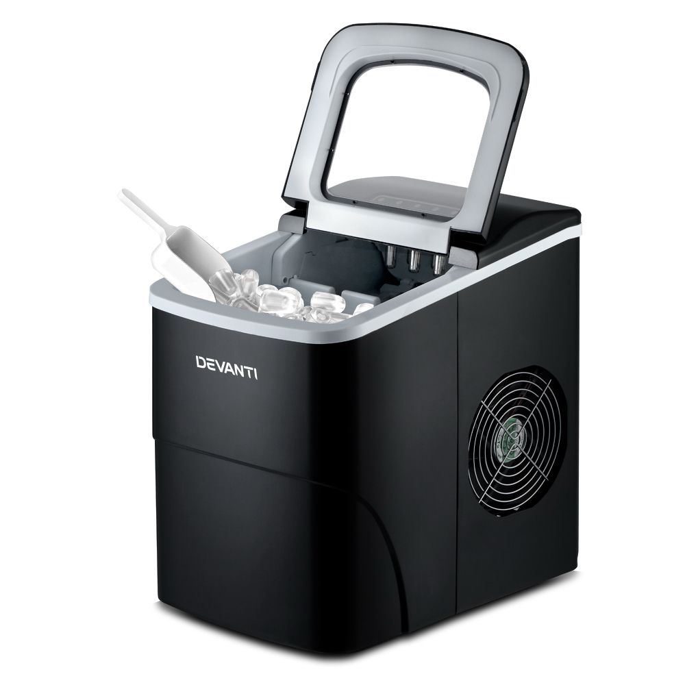 Devanti 12kg Ice Maker Machine Black-Ice Makers-PEROZ Accessories