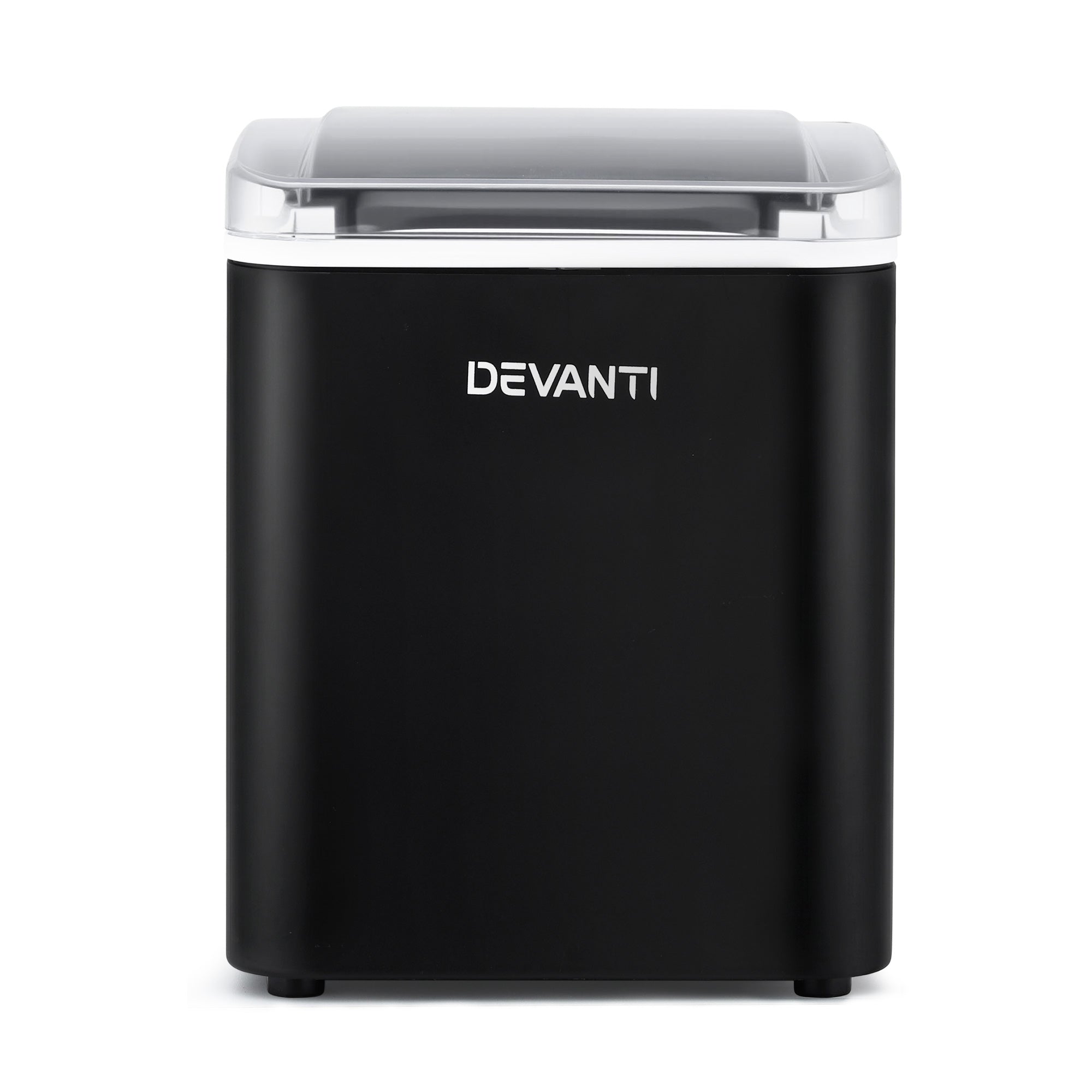 Devanti Ice Maker Machine Portable 12kg Countertop w/Self Cleaning 1.2L Black-Appliances > Kitchen Appliances > Ice Makers-PEROZ Accessories