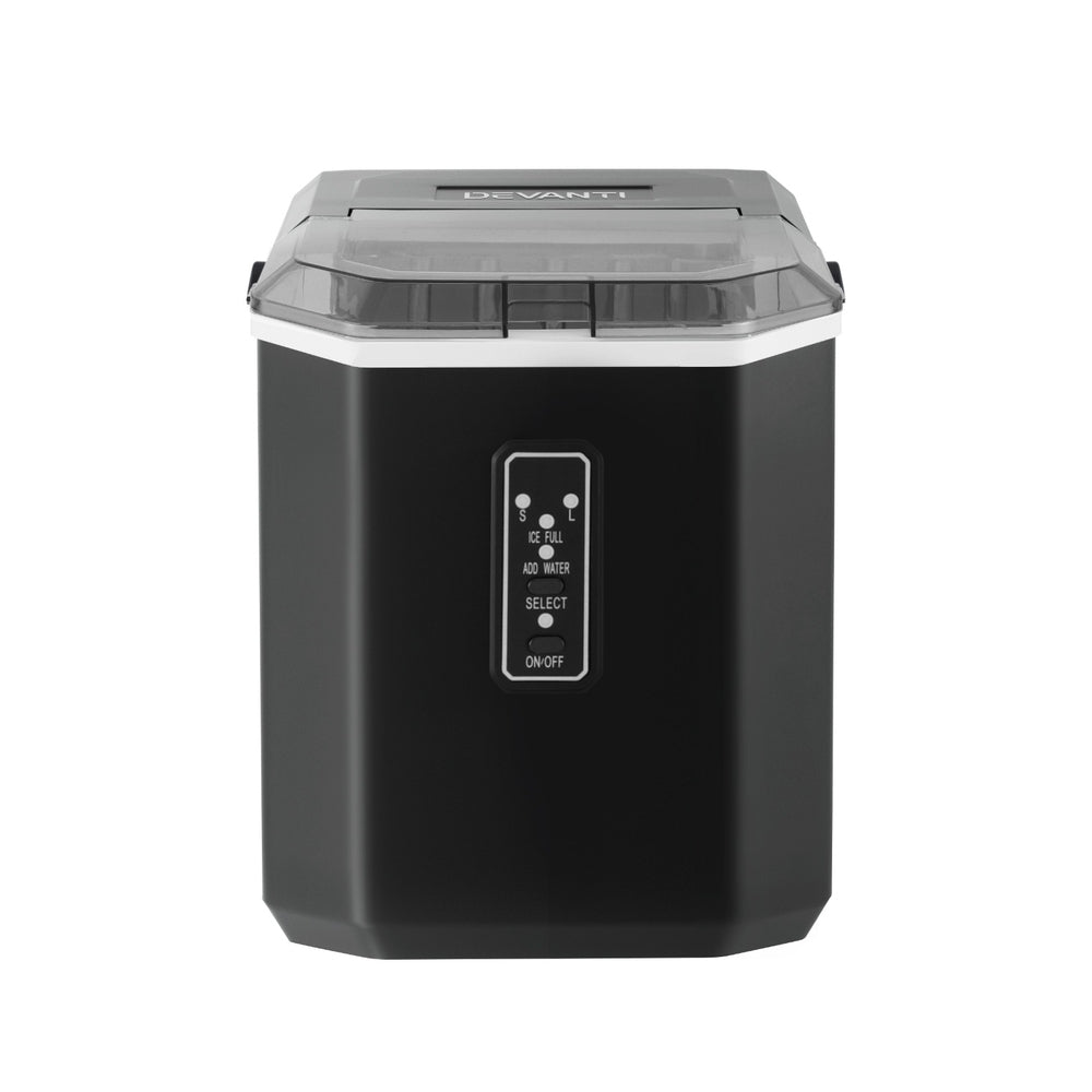 Devanti 12kg Ice Maker Machine 1.3L w/Scoop Holder Black-Appliances > Kitchen Appliances > Ice Makers-PEROZ Accessories