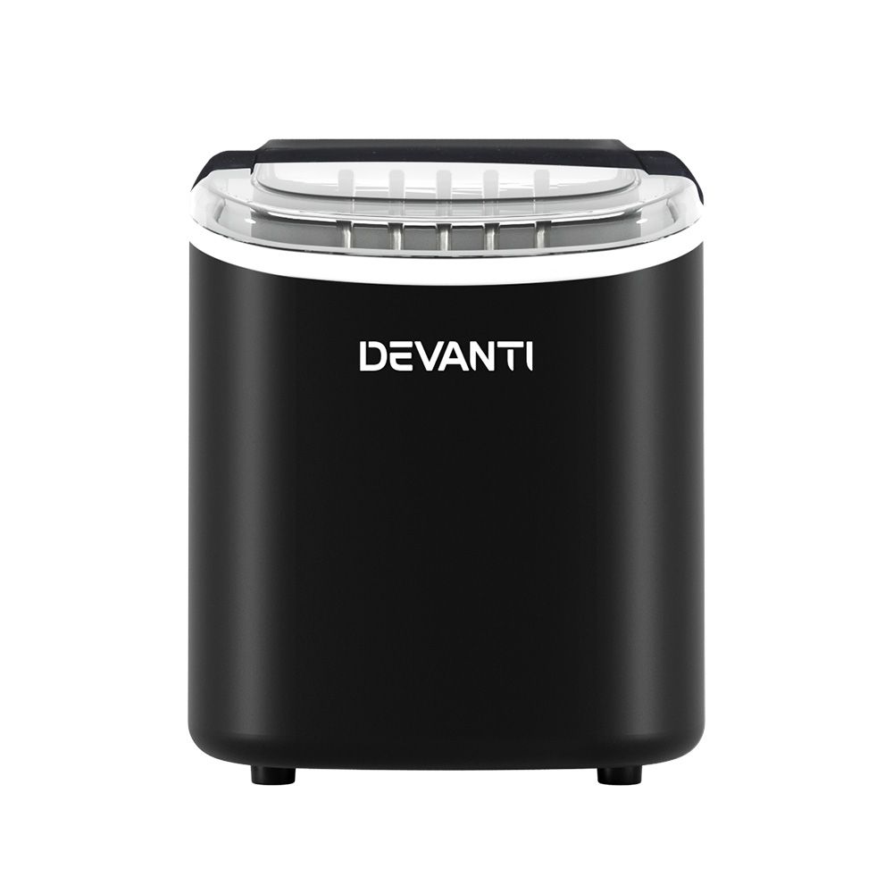 Devanti 12kg Ice Maker Machine w/Self Cleaning Black-Appliances > Kitchen Appliances-PEROZ Accessories