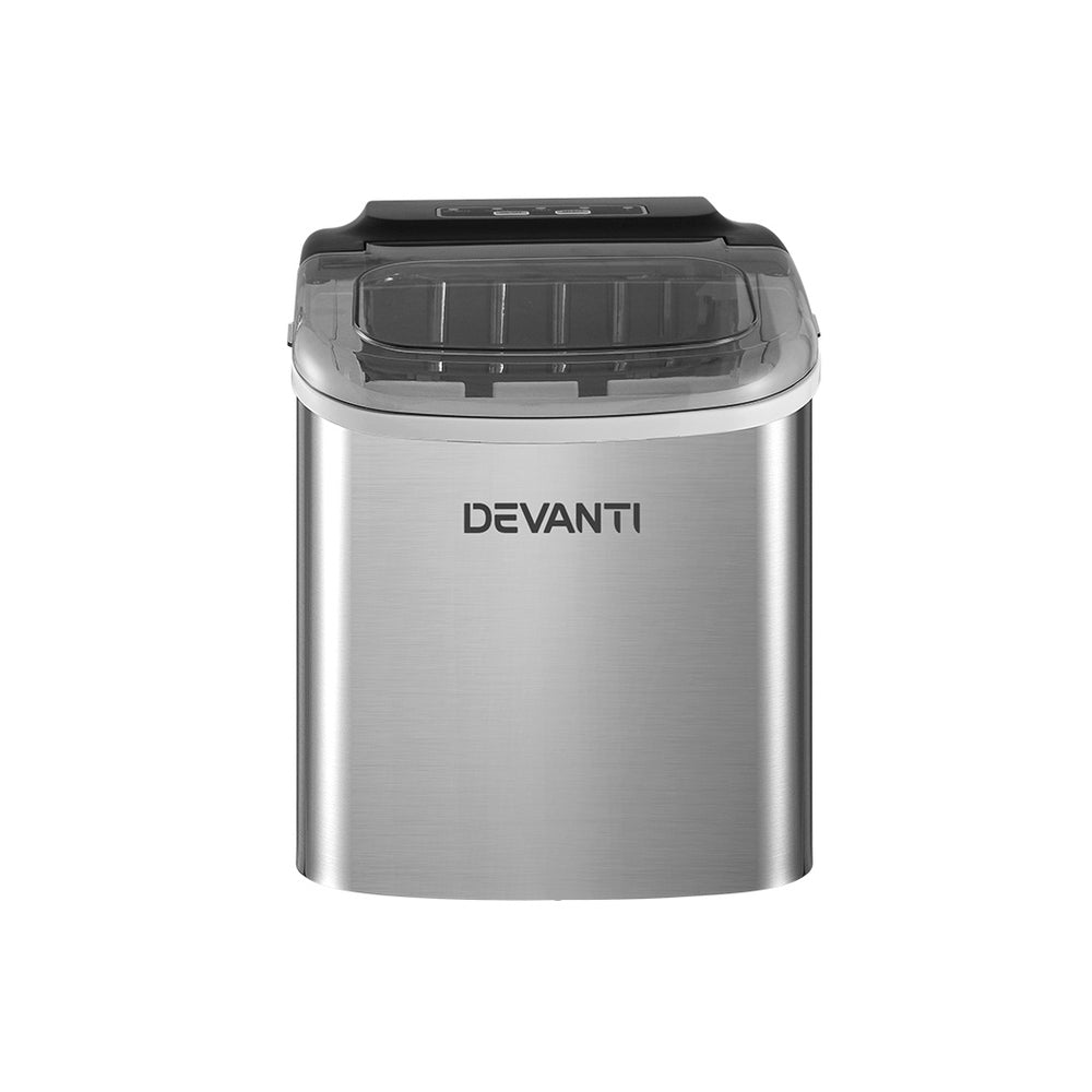 Devanti 12kg Ice Maker Machine w/Self Cleaning Silver-Appliances > Kitchen Appliances-PEROZ Accessories