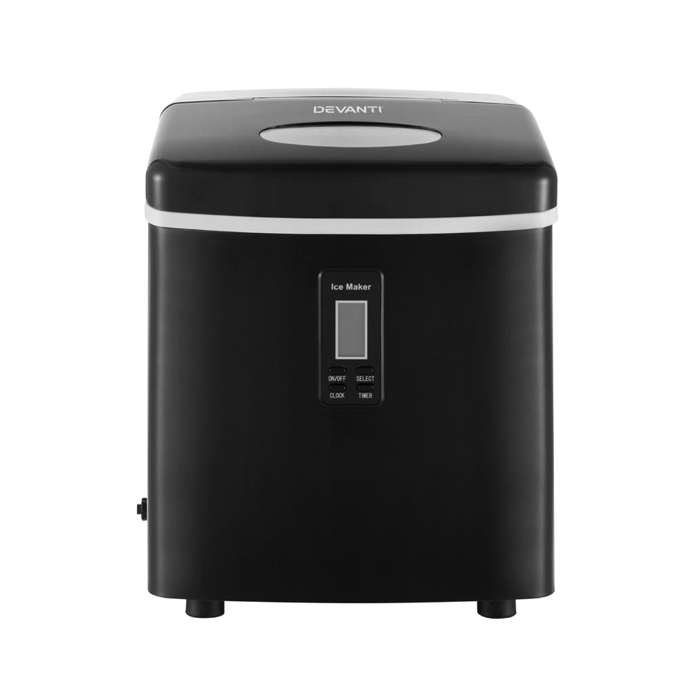 DEVANTI 3.2L Portable Ice Cube Maker Machine Benchtop Counter Black-Ice Makers-PEROZ Accessories