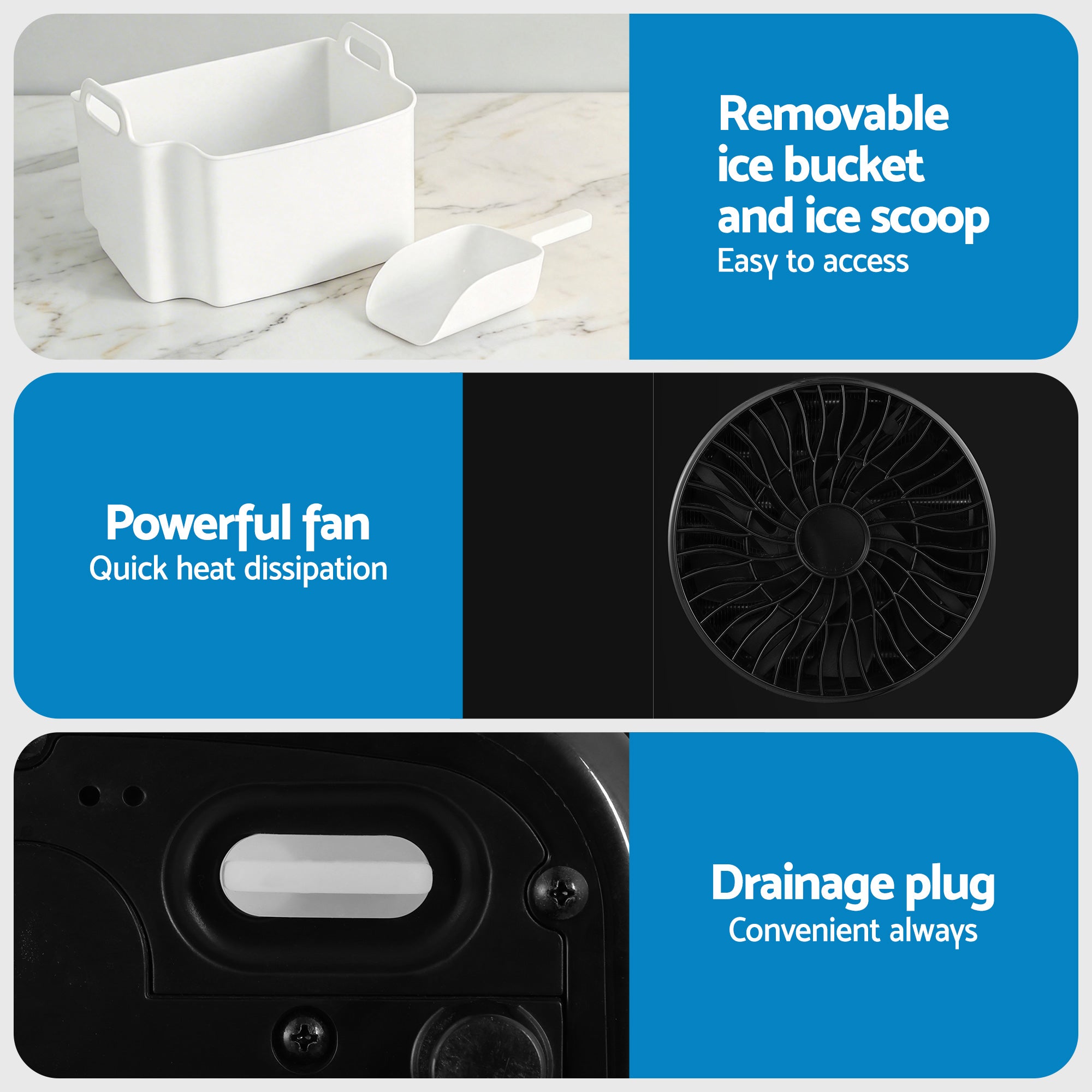 Devanti 15kg Nugget Ice Maker Machine-Appliances > Kitchen Appliances-PEROZ Accessories