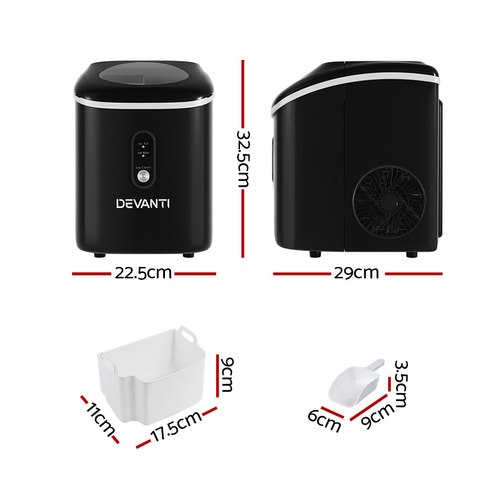 Devanti 15kg Nugget Ice Maker Machine-Appliances > Kitchen Appliances-PEROZ Accessories