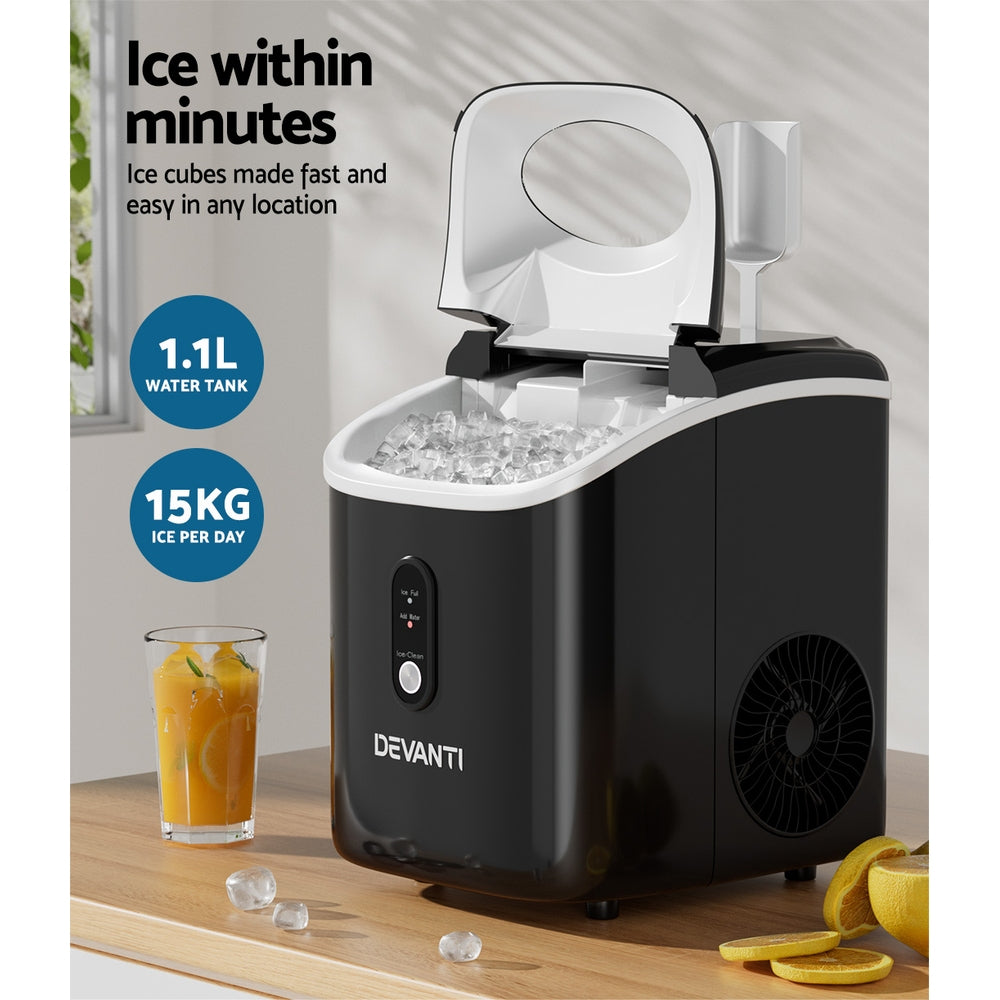 Devanti 15kg Nugget Ice Maker Machine-Appliances > Kitchen Appliances-PEROZ Accessories