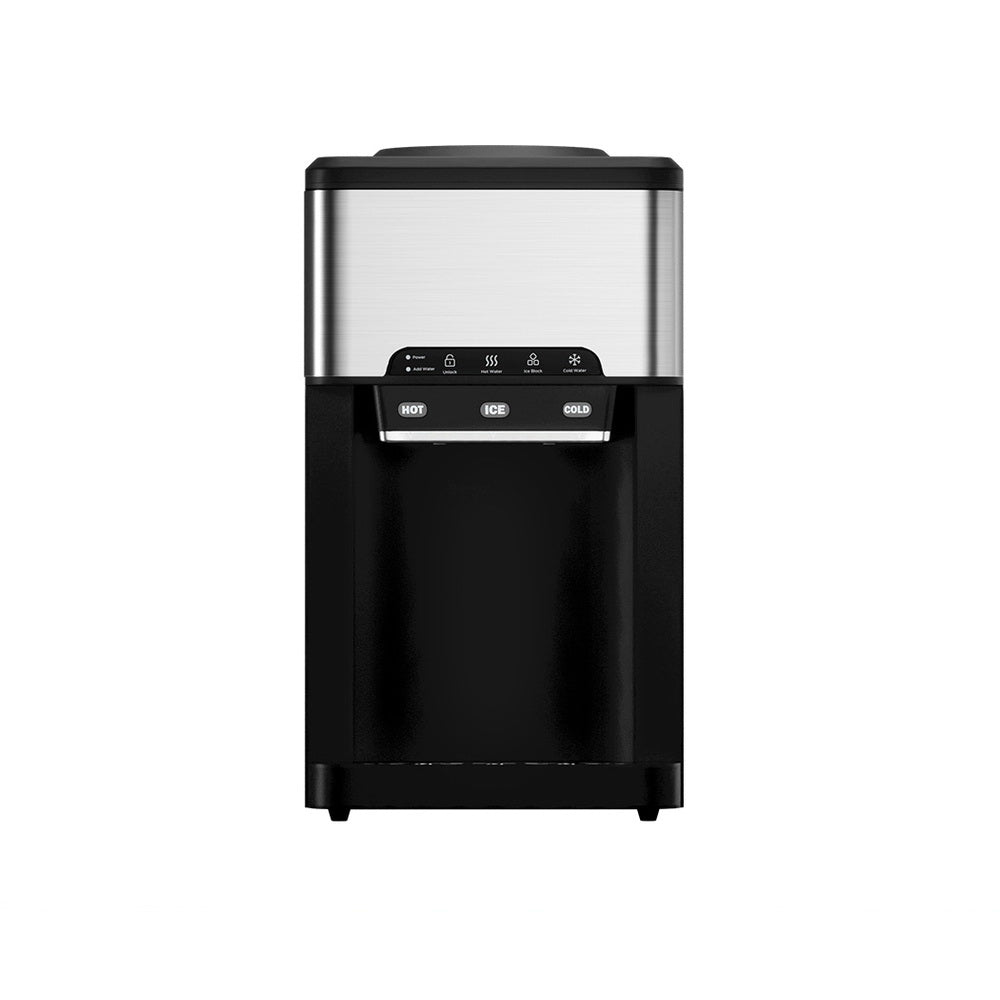 Devanti 20kg 3 in 1 Ice Maker Machine Cold and Hot Water Dispenser 3L Silver-Appliances > Appliances Others-PEROZ Accessories