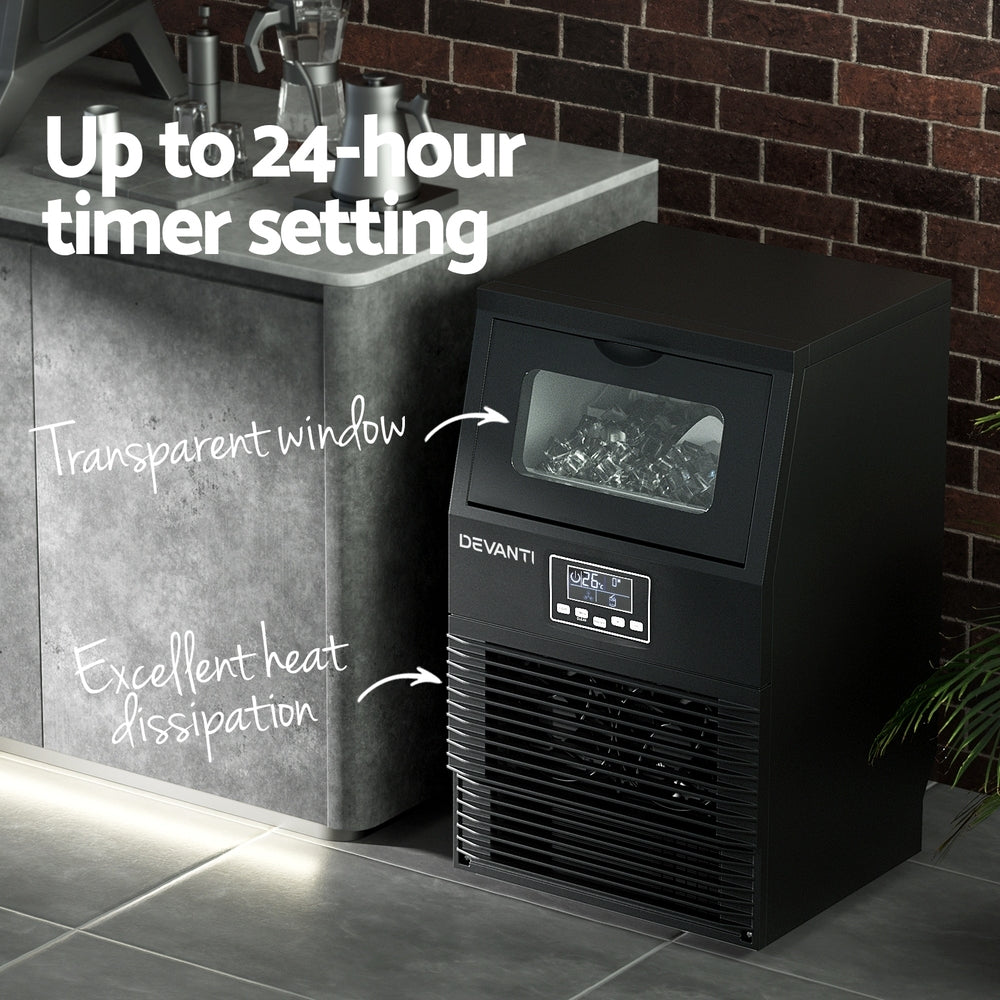 Devanti Commercial Ice Maker Cube Machine 30kg-Appliances > Kitchen Appliances-PEROZ Accessories