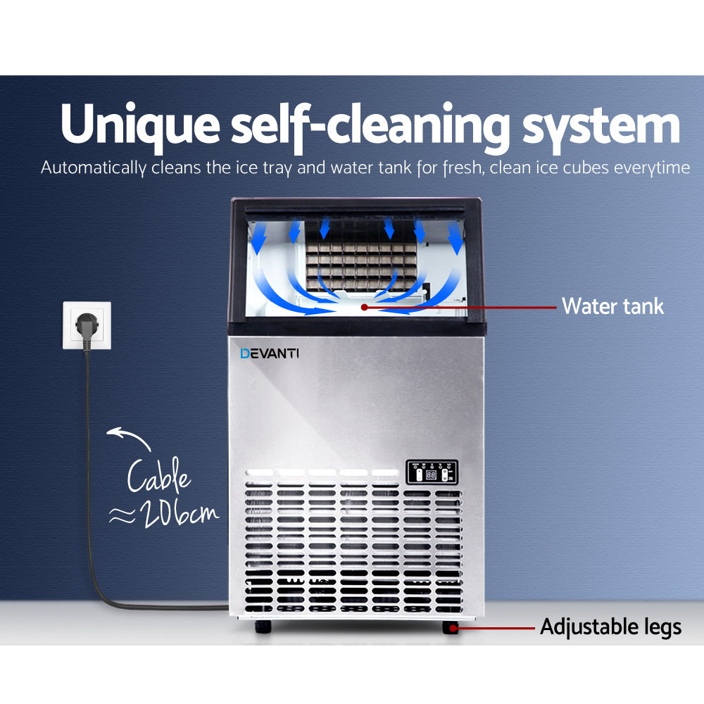 Devanti 60kg Commercial Ice Maker Machine-Ice Makers-PEROZ Accessories