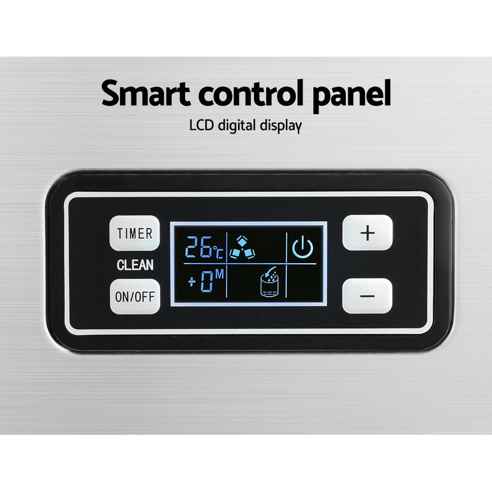 Devanti Commercial Ice Maker Machine 45kg Ice Cube Tray Bar Stainless Steel-Appliances > Kitchen Appliances-PEROZ Accessories