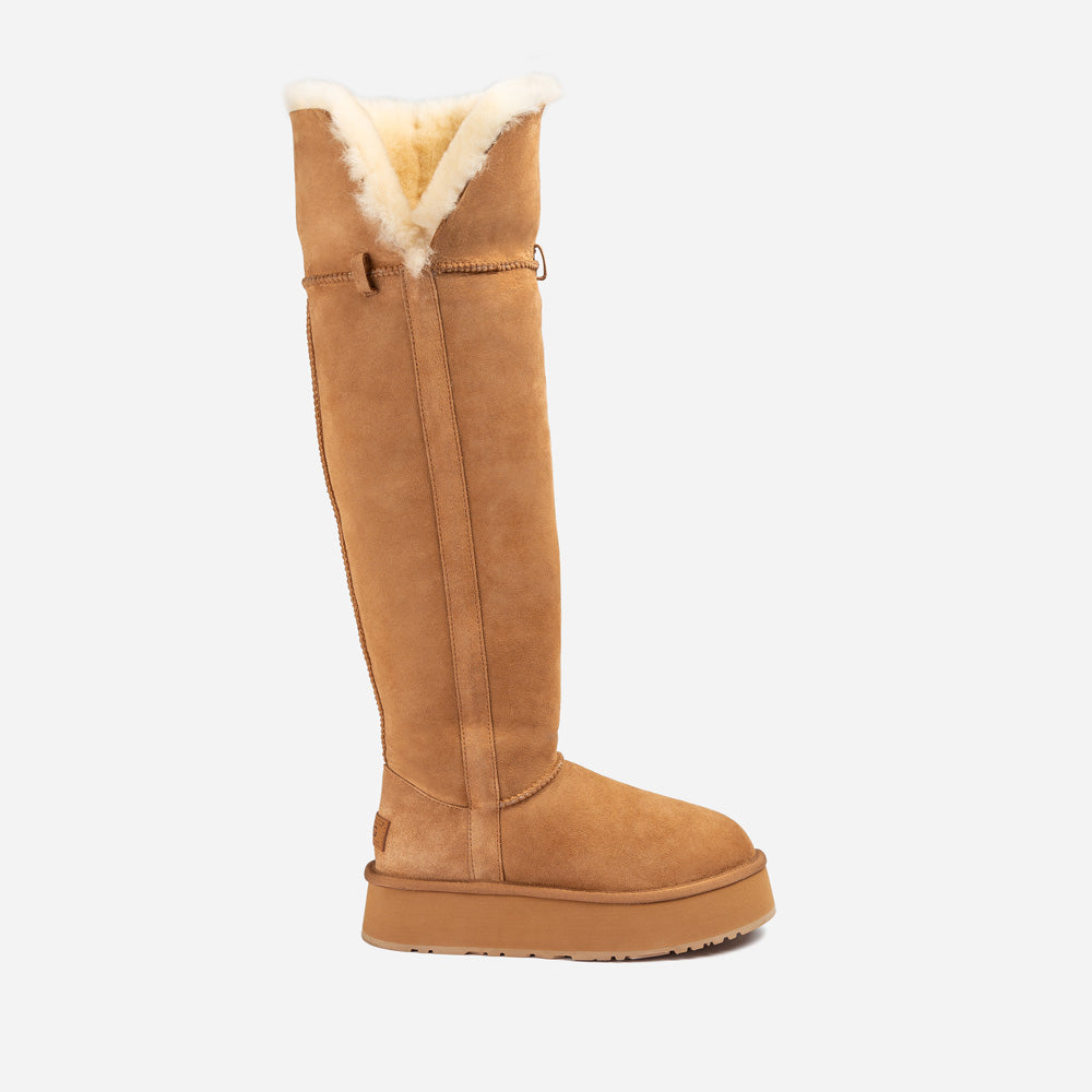 Ugg Classic Platform Buckle Tall Boots (Over The Knee)-PEROZ Accessories