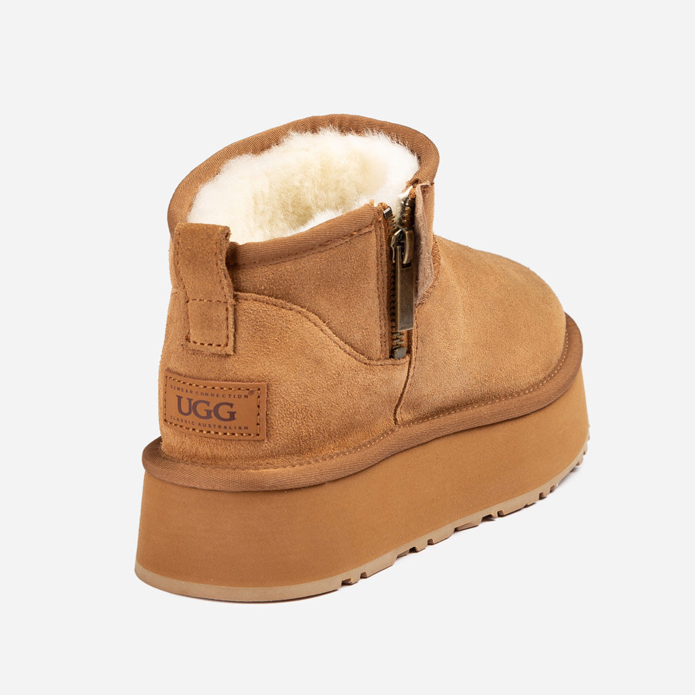Ugg Platform Beri Zipper Boots-PEROZ Accessories