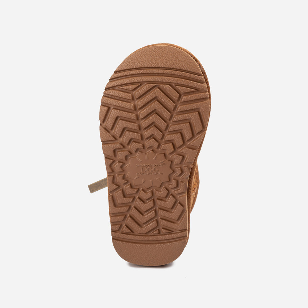 Ugg Kids Zipper Logo Ultra Mini Boots-KIDS UGG-PEROZ Accessories