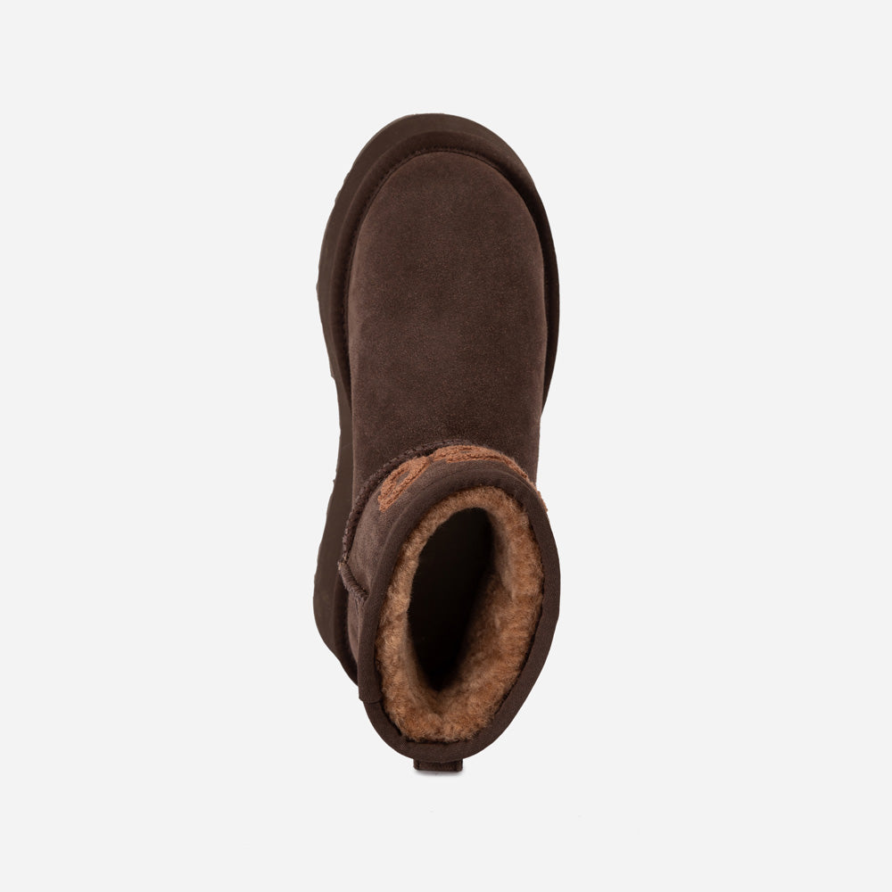Ugg Classic Platform Knit Logo Mini Boots (Water Resistant)(4cm)-PEROZ Accessories