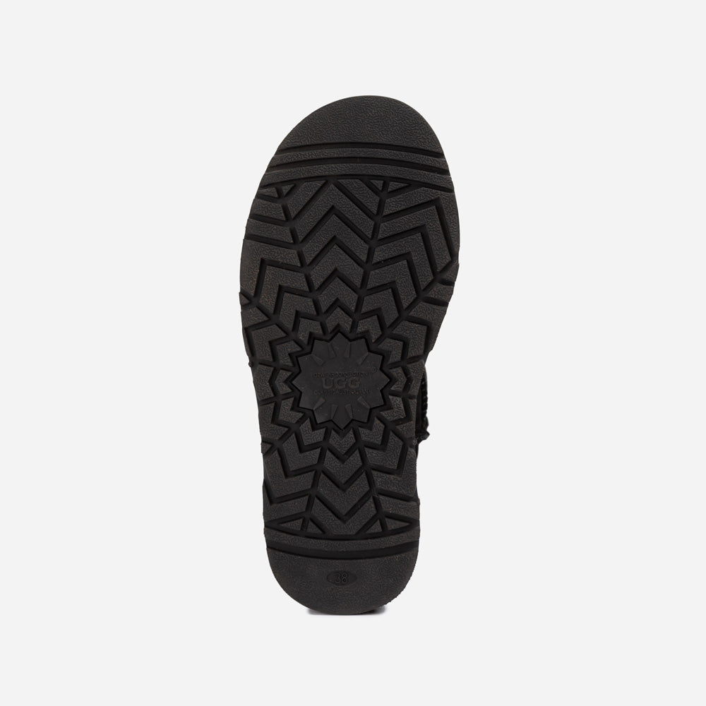 Ugg Classic Platform Knit Logo Mini Boots (Water Resistant) (5cm)-PEROZ Accessories