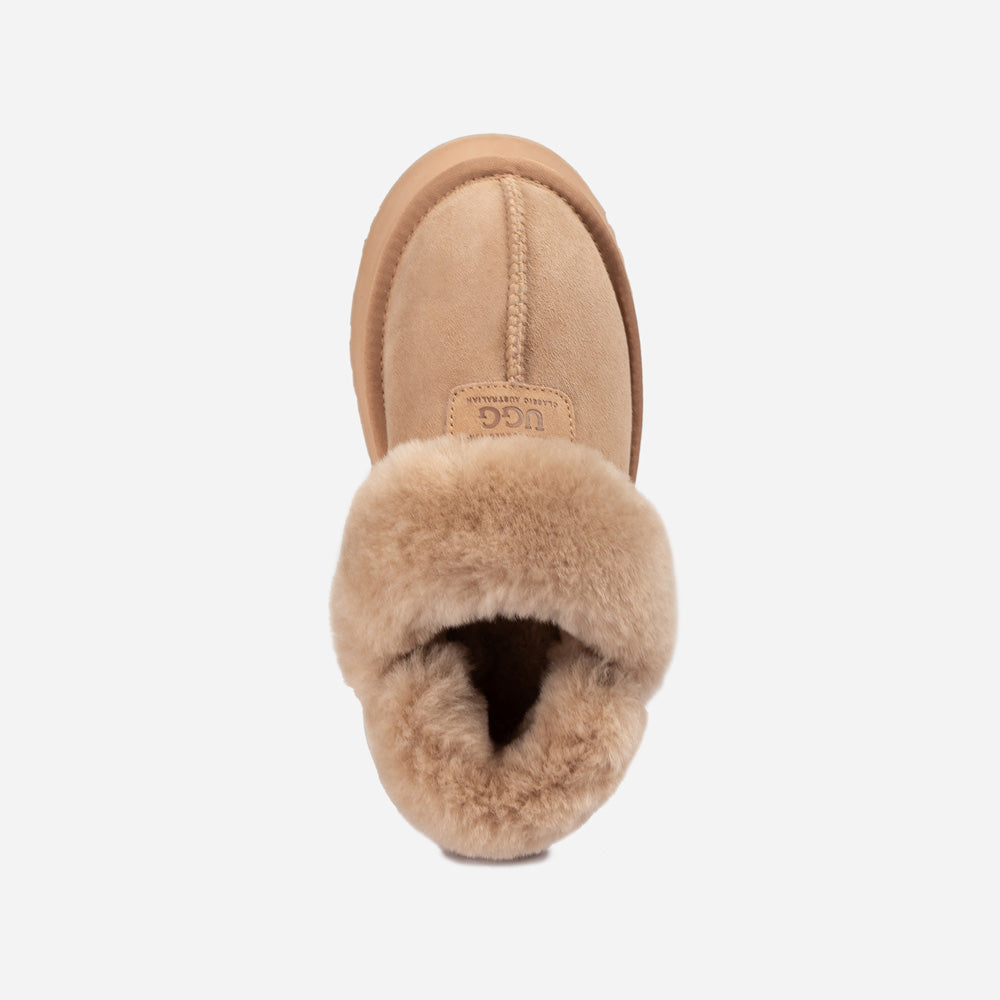 Ugg Coquette Platform Slipper (Elastic Logo & Wool Strap) (Detachable Feature)-LADIES UGG-PEROZ Accessories