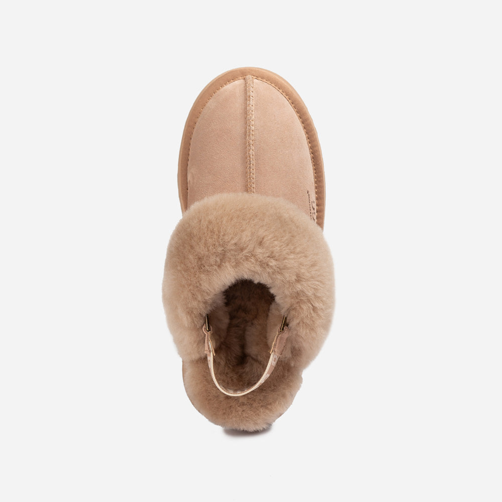 Ugg Platform Slipper (Elastic Logo & Wool Strap) 4.5cm (Detachable Feature)(Water Resistant)-LADIES UGG-PEROZ Accessories