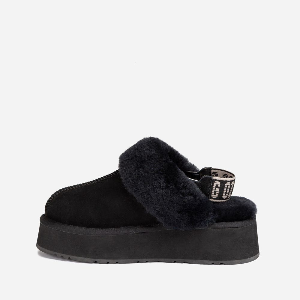 Ugg Platform Slipper (Elastic Logo & Wool Strap) 4.5cm (Detachable Feature)(Water Resistant)-LADIES UGG-PEROZ Accessories