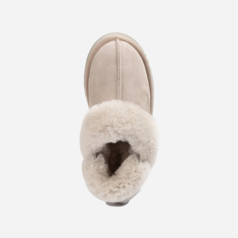 Ugg Platform Slipper (Elastic Logo & Wool Strap) 4.5cm (Detachable Feature)(Water Resistant)-LADIES UGG-PEROZ Accessories