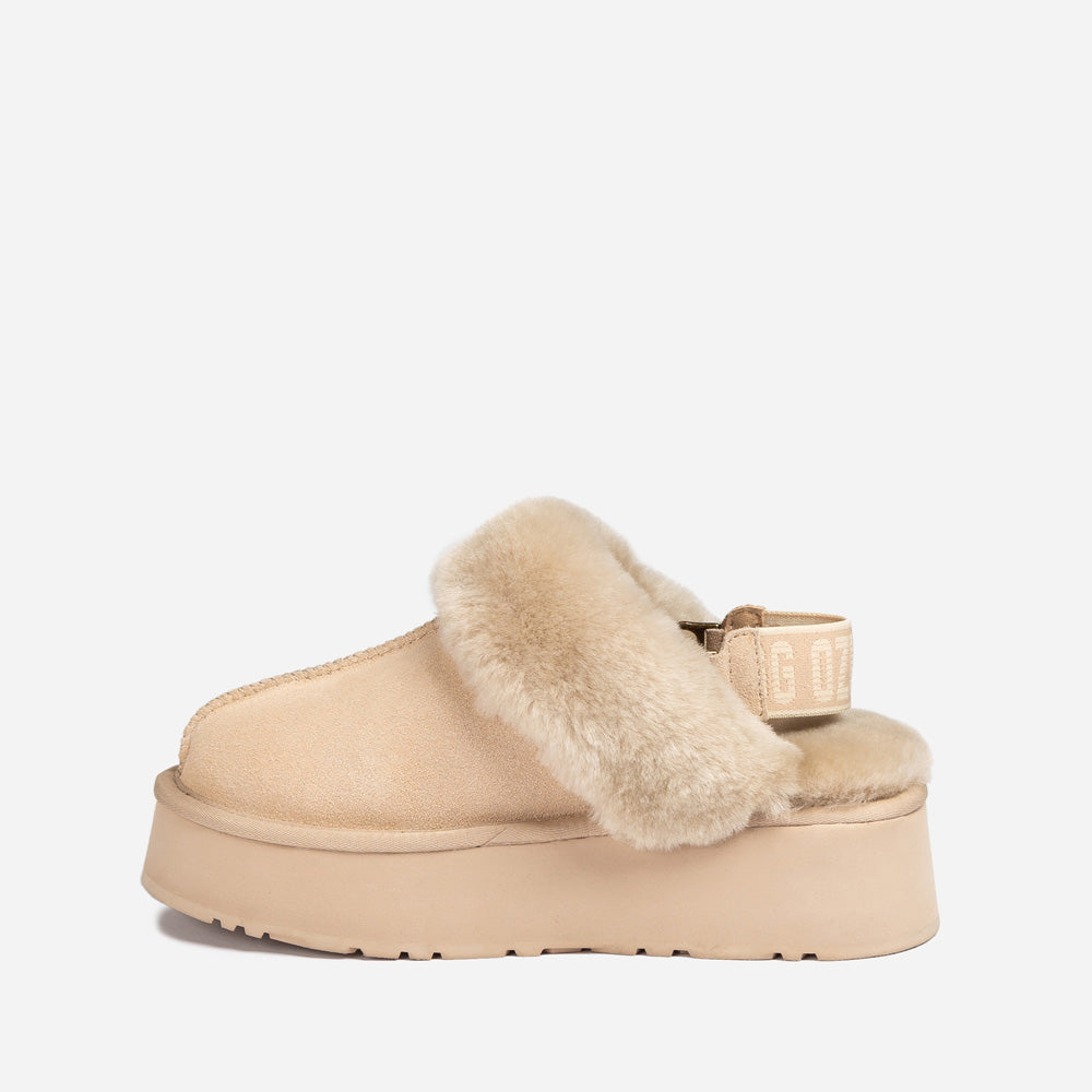 Ugg Platform Slipper (Elastic Logo & Wool Strap) 4.5cm (Detachable Feature)(Water Resistant)-LADIES UGG-PEROZ Accessories