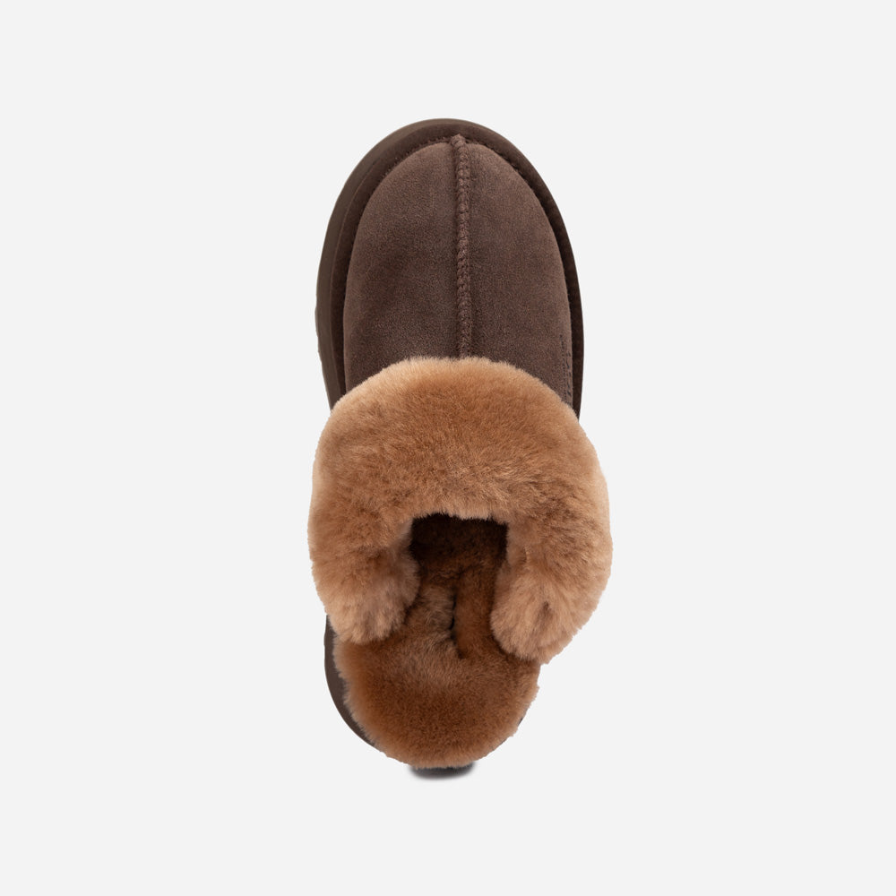 Ugg Platform Slipper (Elastic Logo & Wool Strap) 4.5cm (Detachable Feature)(Water Resistant)-LADIES UGG-PEROZ Accessories