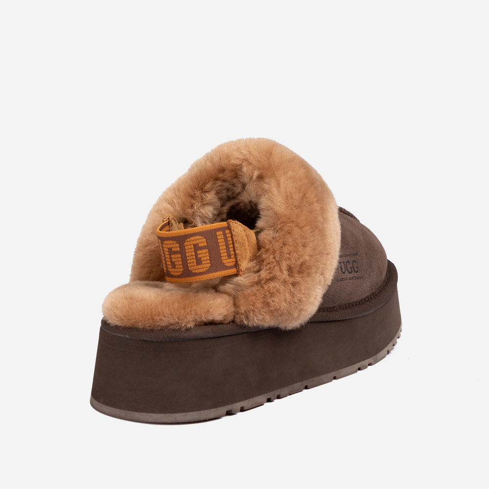 Ugg High Platform Slipper (Elastic Backstrap) (5cm)-LADIES UGG-PEROZ Accessories