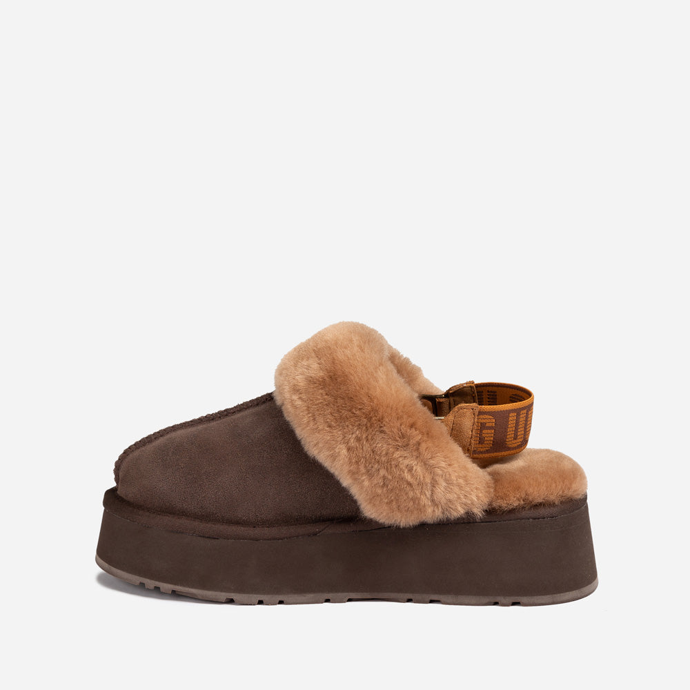 Ugg High Platform Slipper (Elastic Backstrap) (5cm)-LADIES UGG-PEROZ Accessories
