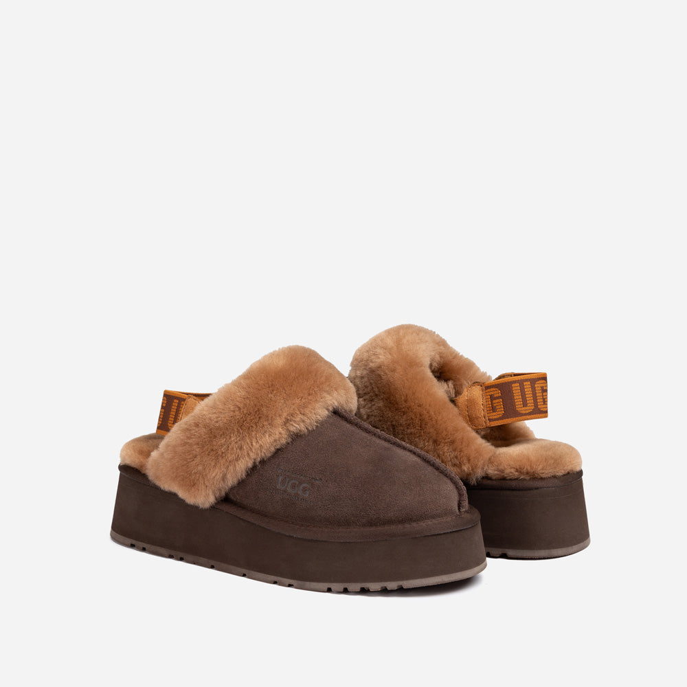 Ugg High Platform Slipper (Elastic Backstrap) (5cm)-LADIES UGG-PEROZ Accessories
