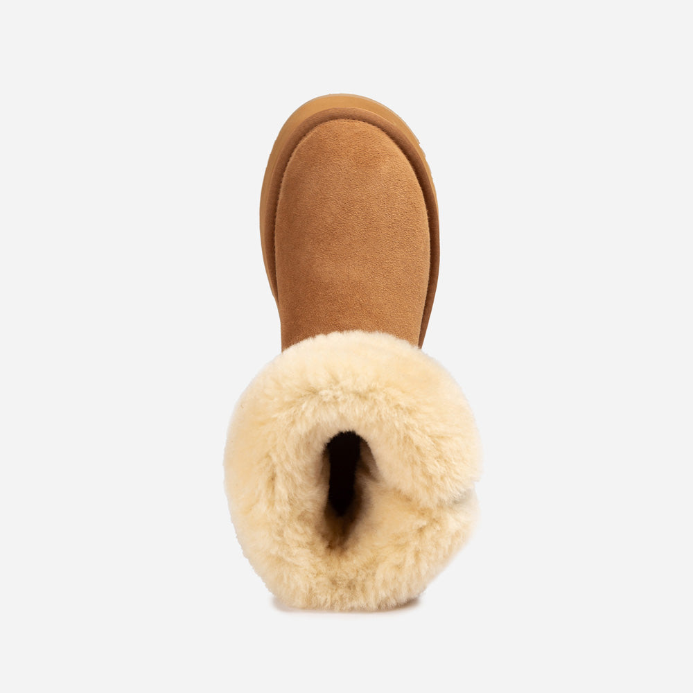 Ugg Classic Platform Buckle Mini Boots (4.5cm) (Water Resistant)-PEROZ Accessories