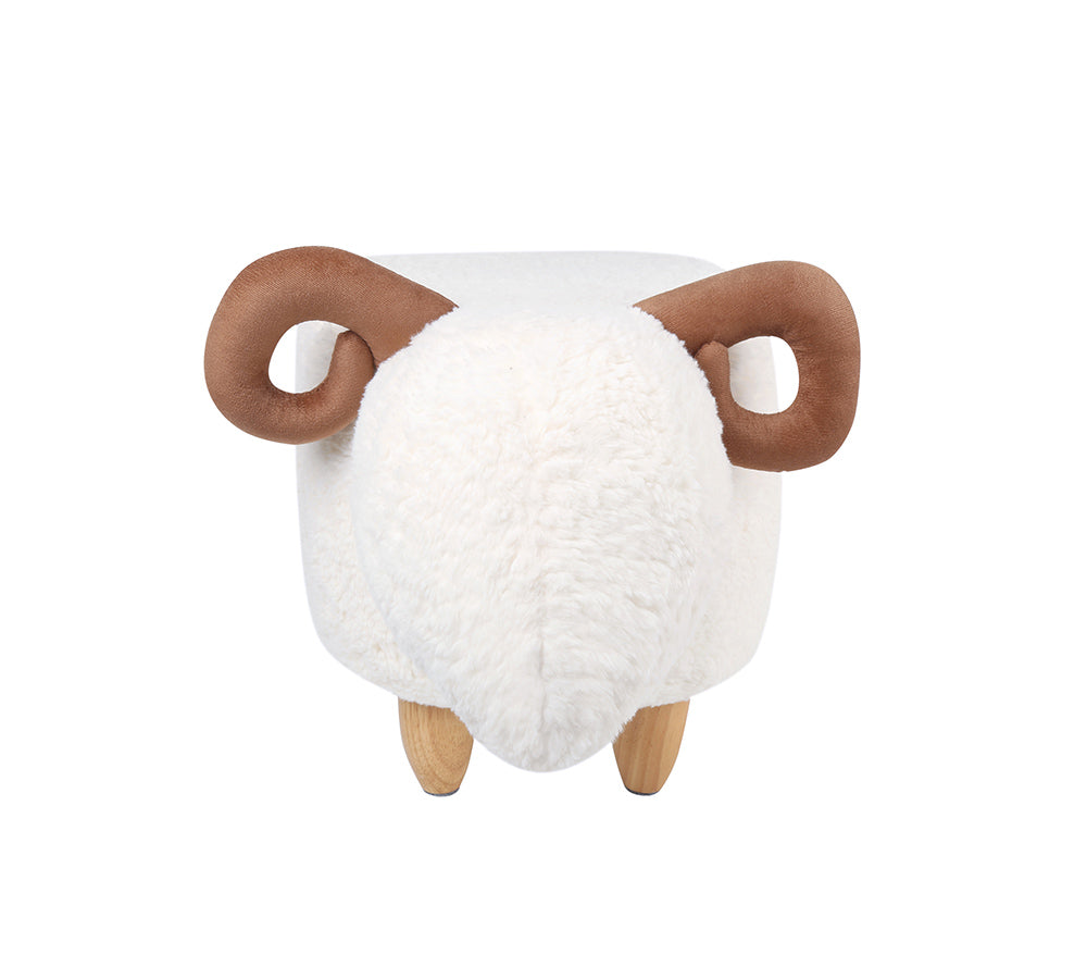 EVERAU Multi-functional Cute Ottoman Fluffy Sheep Pouffe