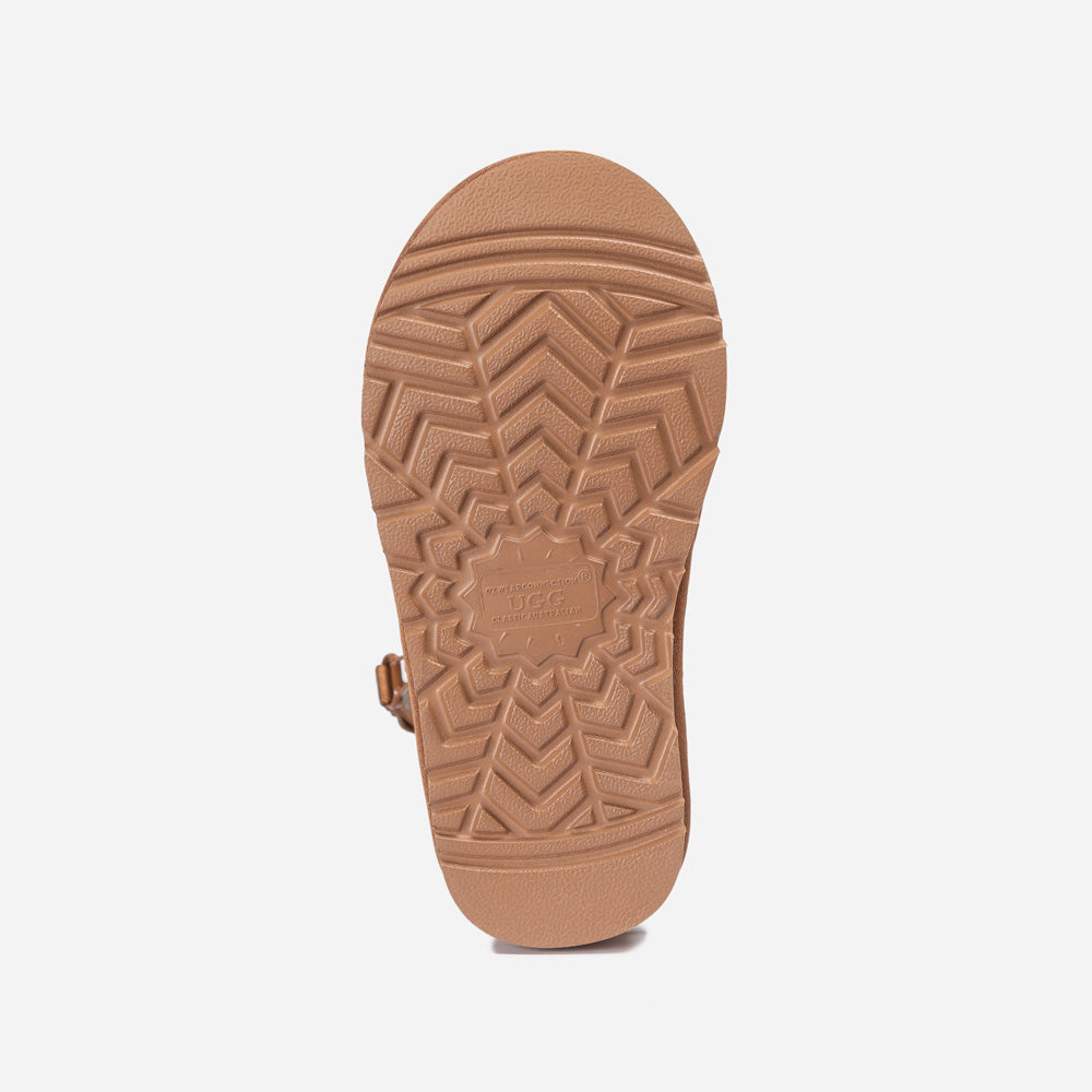 Ugg Kids Mini Zipper Tape Logo Boots-KIDS UGG-PEROZ Accessories