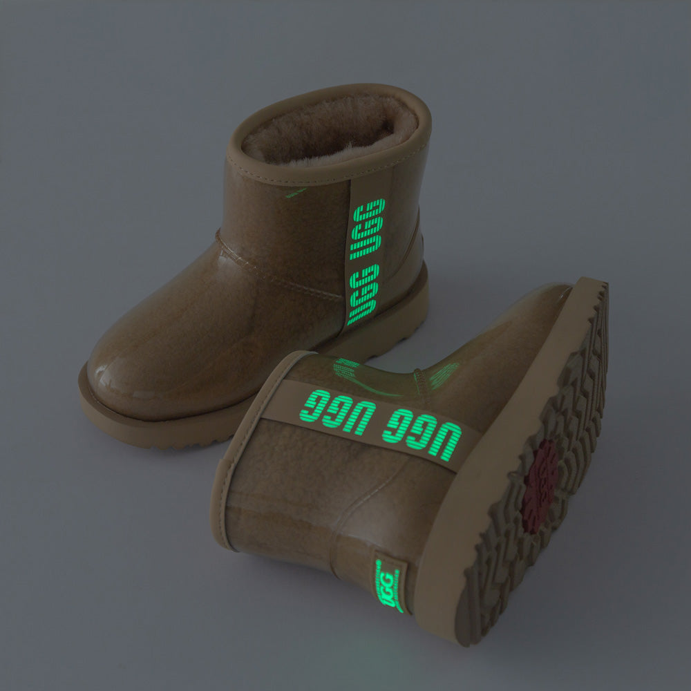 Ugg Classic Kids Clear Boots (Waterproof) (Glow in The Dark)-KIDS UGG-PEROZ Accessories