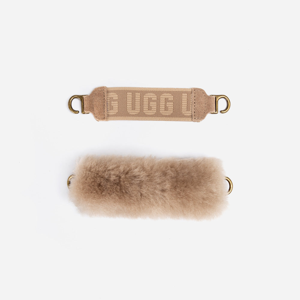 Ugg Platform Slipper (Elastic Logo & Wool Strap) 4.5cm (Detachable Feature)(Water Resistant)-LADIES UGG-PEROZ Accessories