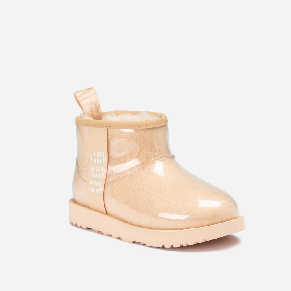 Ugg Classic Kids Clear Mini Boots (Waterproof) (Glow In Dark Logo)-KIDS UGG-PEROZ Accessories