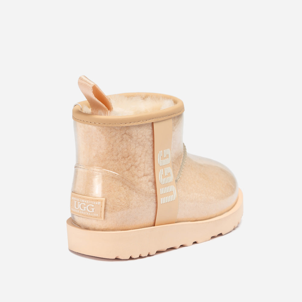Ugg Classic Kids Clear Mini Boots (Waterproof) (Glow In Dark Logo)-KIDS UGG-PEROZ Accessories