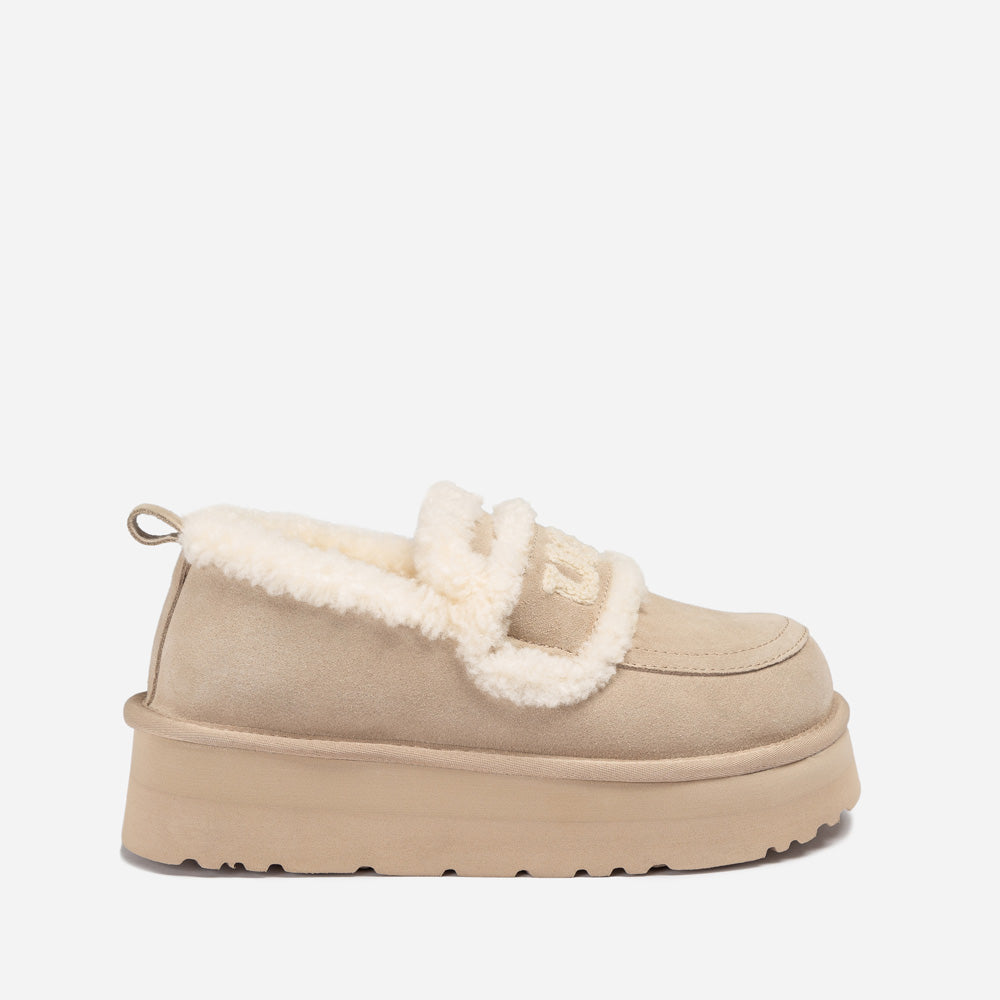 Ugg Violet Shearling Platform Loafer-PEROZ Accessories