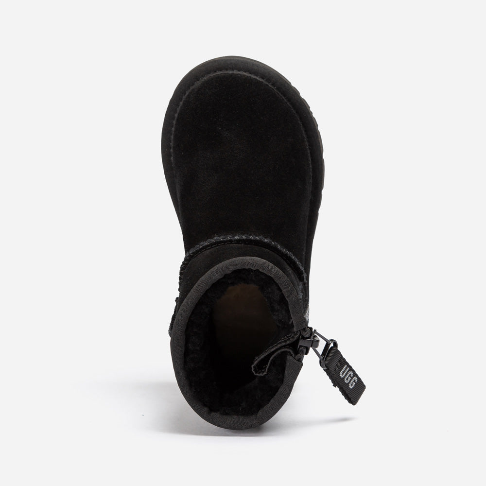 Ugg Kids Mini Zipper Tape Logo Boots-KIDS UGG-PEROZ Accessories